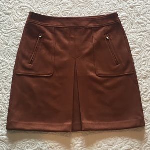 NWT LOFT Rust Suede Skirt, size 12